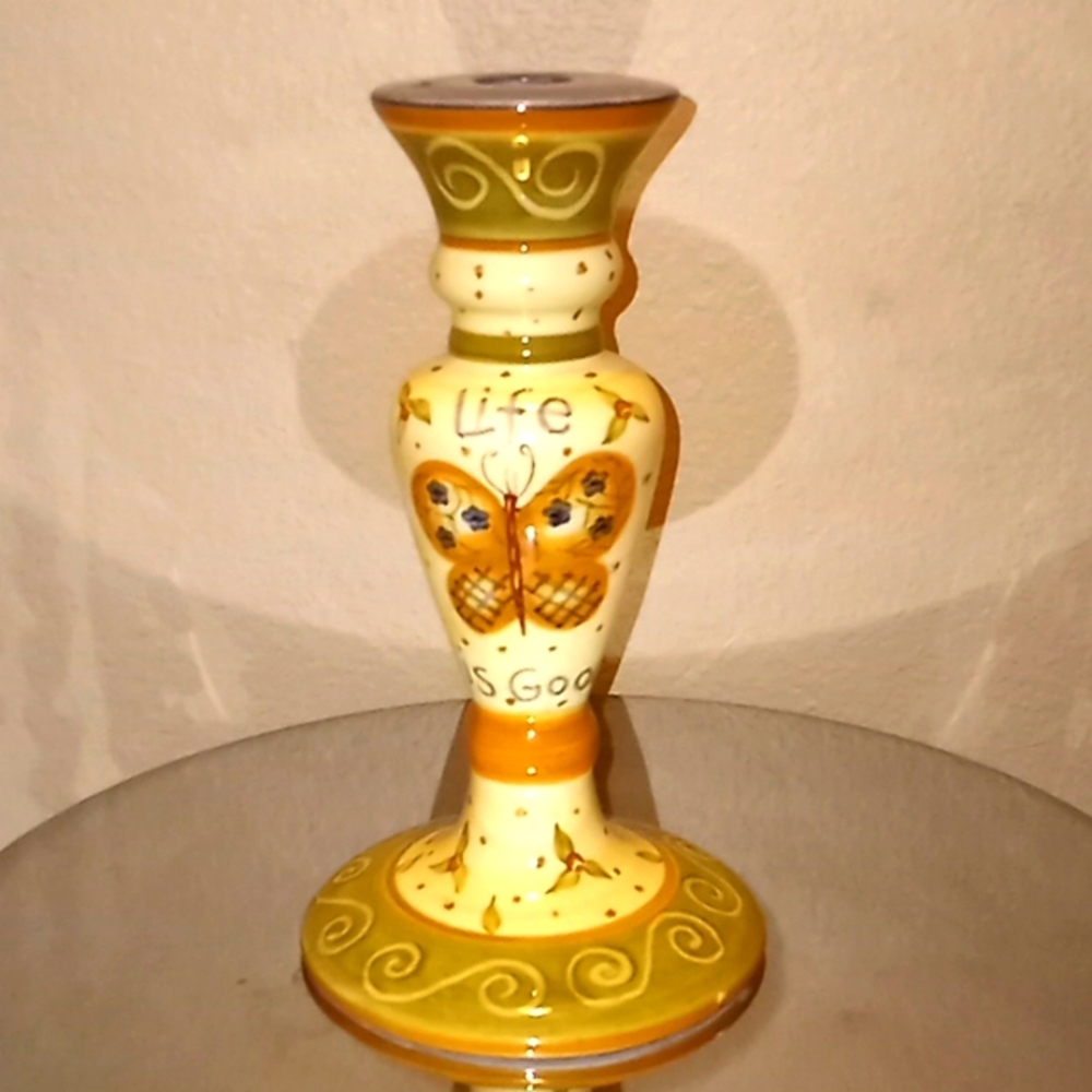 Simple Life Butterfly Single Taper Candleholder